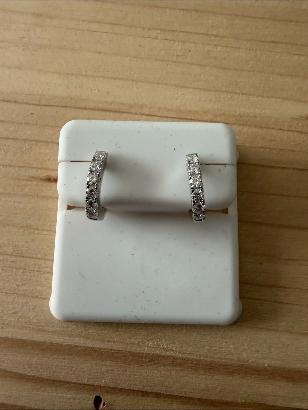 925 Sterling Silver 1 CTW Moissanite Hoop Earrings